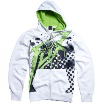 FOX Riot Zip Hoody 11 white