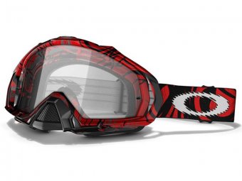 Oakley Mayhem MX New Red Tribal/Clear Brille