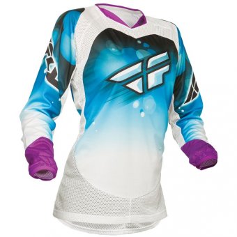 FLY KINITEC Girls Race Jersey blau-wei