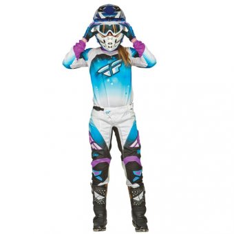 FLY Kinetic Girls Race Set blau-wei�