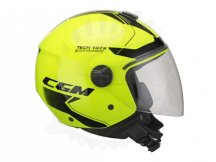 CGM Helm Demi Jet  107X FLORENCE TECH Neongelb/Schwarz (langes V